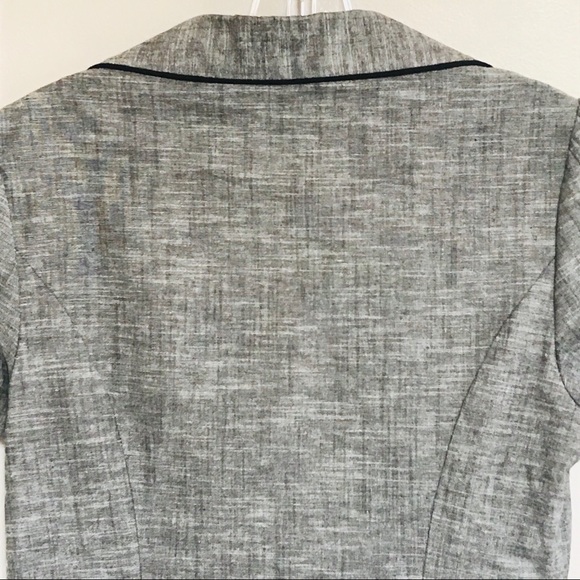 IZ BYER GREY SUIT COAT W BLACK PIPING Blazer - Picture 9 of 9